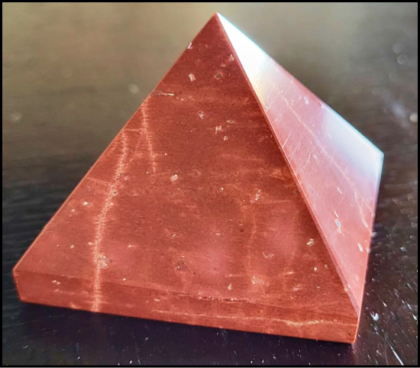 Natural Red Jasper Pyramid Stone(2inch) Genuine and Certified for emotional equilibrium and increasing sexual vibrancy