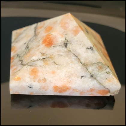 Natural Sunstone Pyramid Genuine and Certified Crystal Stone Pyramid (2inch) Brings Clarity in Life